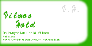 vilmos hold business card